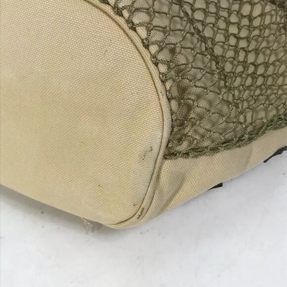 CHANEL CC Mark Clover Flower fish bag net bag Tote Bag Shoulder Bag Canvas Beige - Picture 15 of 16